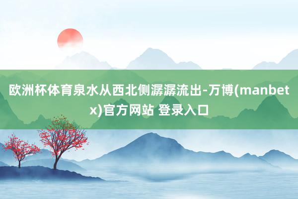 欧洲杯体育泉水从西北侧潺潺流出-万博(manbetx)官方网站 登录入口