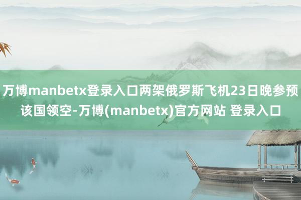 万博manbetx登录入口两架俄罗斯飞机23日晚参预该国领空-万博(manbetx)官方网站 登录入口