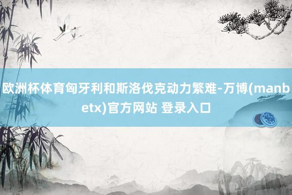 欧洲杯体育匈牙利和斯洛伐克动力繁难-万博(manbetx)官方网站 登录入口