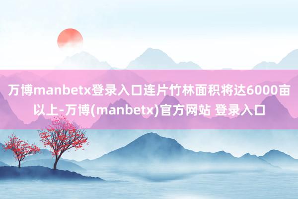 万博manbetx登录入口连片竹林面积将达6000亩以上-万博(manbetx)官方网站 登录入口