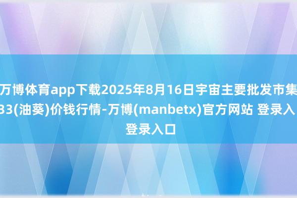 万博体育app下载2025年8月16日宇宙主要批发市集S33(油葵)价钱行情-万博(manbetx)官方网站 登录入口